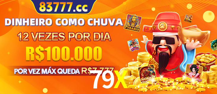 Banner do programa de recompensas Recomende para amigos do 79X, detalhando os bônus por convidar amigos, com prêmios que chegam a R$288.888.